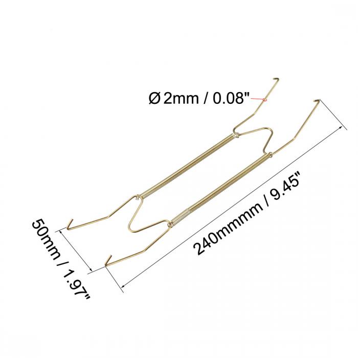 uxcell プレートハンガー 亜鉛メッキ 隠し壁の装飾 チッププロテクター付き フック 8個 14インチ（Wタイプ）