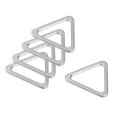 uxcell 金属三角リングバックル トライアングルリングバックル 内幅30mm DIY用 フォギーシルバー 15個入り