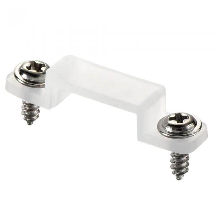 uxcell LEDストリップホルダー LEDストリップ取付金具 LEDストリップ取付ブラケット 5050LEDストリップ用 ねじ付 10 mm幅に適用 防水 半透明 シリコン 100パック入