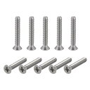 uxcell フラットヘッド機械ねじ プラス 304ステンレス鋼 ボルト 4#-40x19 mm 100個