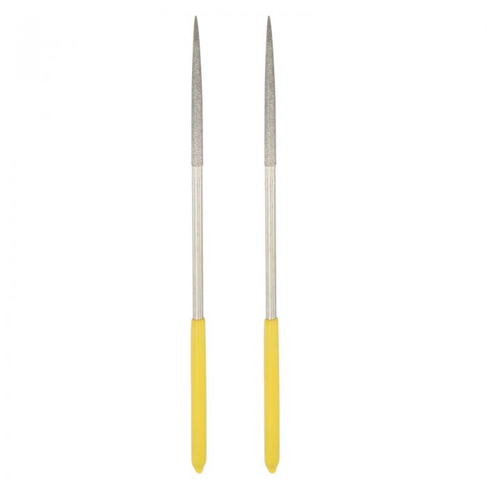 uxcell ダイヤモンドニードルファイル ラウンドタイプ ファイルハンドル ハンドツール メタル ウッド ストーン 大理石用 4 mm x 160 mm 2個