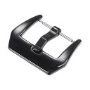 uxcell ポリッシュド時計ストラップ ステンレス鋼製 ブラック 時計ストラップクラスプバンドタンバックル代替品 革の時計バンドクラスプ用 22mm 幅