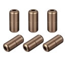 uxcell メタル靴紐バックル アルミニウム 8 x18 mm タイターンバックルなし グロッシーブラウン 6個