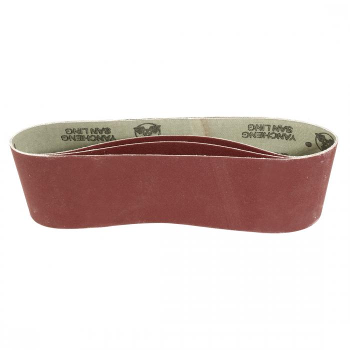 uxcell 酸化アルミニウムサンディングベルト サンドベルト 研磨ベルト サンドペーパー 320グリット ブラウン 3本入り