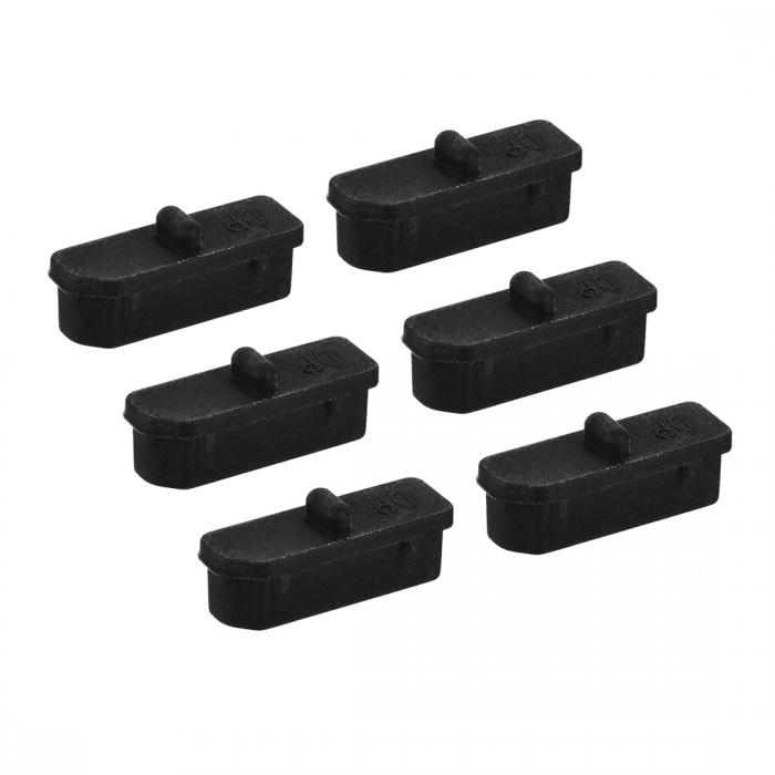 uxcell 防塵カバーキャッププラグ イーサネットハブポートプロテクター ディスプレイポートアダプター クリア 6個