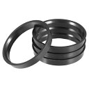 uxcell ハブリング 70.1mm/65.1mm ホイールハブリング ハブセントリックリング ハブ中心リング 高速走行 ホイールのセンター ホイールスペーサー リングスペーサー ホイールリング 汎用 プラスチック ブラック 4個
