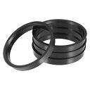 uxcell ハブリング 71.5mm/65.1mm ホイールハブリング ハブセントリックリング ハブ中心リング 高速走行 ホイールのセンター ホイールスペーサー リングスペーサー ホイールリング 汎用 プラスチック ブラック 4個