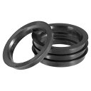 uxcell ハブリング 72.6mm/58.1mm ホイールハブリング ハブセントリックリング ハブ中心リング 高速走行 ホイールのセンター ホイールスペーサー リングスペーサー ホイールリング 汎用 プラスチック ブラック 4個