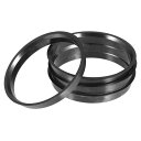 uxcell ハブリング 72.6mm/69.6mm ホイールハブリング ハブセントリックリング ハブ中心リング 高速走行 ホイールのセンター ホイールスペーサー リングスペーサー ホイールリング 汎用 プラスチック ブラック 4個
