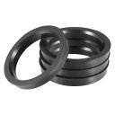 uxcell ハブリング 73.1mm/59.6mm ホイールハブリング ハブセントリックリング ハブ中心リング 高速走行 ホイールのセンター ホイールスペーサー リングスペーサー ホイールリング 汎用 プラスチック ブラック 4個