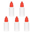 uxcell プラスチックドロッパーボトル 小口ドロップボトル ドロッパーボトル 絞り可能 レッド 20ml 5個