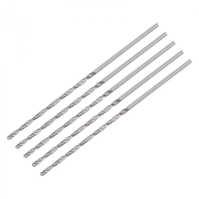 uxcell ミニマイクロツイストドリルビット 1.8 mm 高速度鋼 ストレートシャンク超長ドリルビット 80 mm アルミニウム合金用 5個