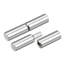 uxcell ヒンジ溶接 ヒンジピン 40mm x 8mm オスーメス 201 ステンレス鋼 金属 ホームゲート ドア ウィンドウ用 20ペア入り
