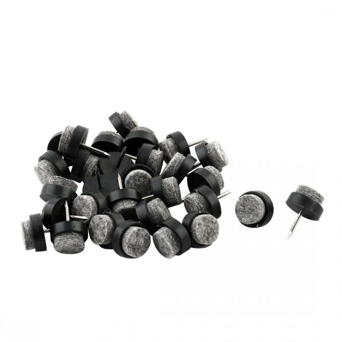 uxcell フェルトフロアプロテクター家具 机 ソファー レッグネイル フェルト パッド フロア プロテクター 15mmの直径 30個入り