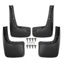 Motoforti 車用マッ ドフラップ スプラッシュガード Jeepに対応 Liberty 2008-2012用 プラスチック製 ネジ付き 黒い 1セット