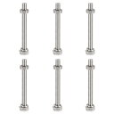 uxcell 六角ボルト ナット 六角頭ねじ フラット&ロックワッシャーキット 304ステンレス鋼 完全六角ボルトスレッド M6 x 65 mm 6セット