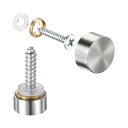 uxcell ミラーネジ 装飾キャップファスナー釘カバー 伸線 シルバートーン 304ステンレス鋼 10 mm 12個