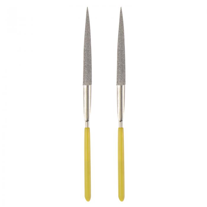 uxcell ダイヤモンドニードルファイル ハーフラウンドタイプ ファイルハンドル ハンドツール メタル ウッド ストーン 大理石用 3 mm x 140 mm...