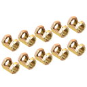 uxcell 鉄製六角ナット M10ねじ ランプ修理部品 ランプパイプ用 亜鉛メッキ鉄 高さ20 mm 10個(3)