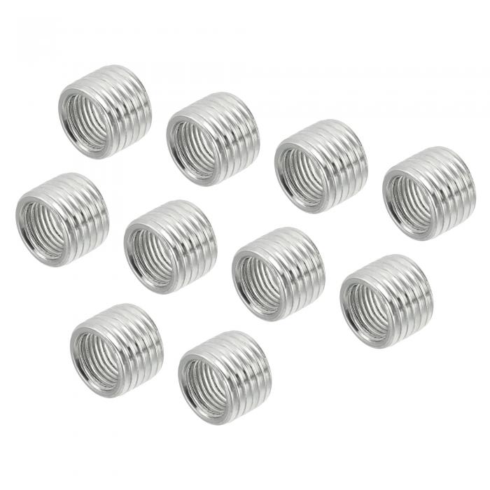 uxcell ねじ切りナット インサートナット ねじレデューサーナット M14オス-M10メスアダプター 10mm長さ 継手変換スリーブレデューサー 10個入り