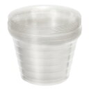 uxcell プランターポット プラスチック製 クリア ラウンドデザイン 花瓶ボウル花屋DIY 中庭のホームフットホルダー鉢植え 11cm外径 20個入り