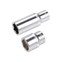 uxcell 6ポイントソケット シャローおよびディープセット ドライブ10mm ソケットサイズ17mm Cr-Vスチール 2個入り