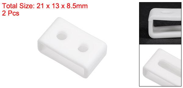 uxcell 時計バンドストラップループ ラバー 代替 ファスナーリング シリコン ウォッチホルダーキーパー 18mm幅時計バンド ホワイト 2個入り