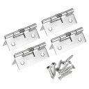 uxcell スプリング式ヒンジ 304ステンレス鋼 セルフクロージングヒンジ キャビネット用 51x22 mm 4個