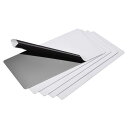 uxcell ブランクメタルカード 201ステンレス鋼板研磨 100 mm x 50 mm x 0.4 mm ダークグレー 10個