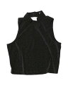 Allegra K キャミタンクトップシャツ クロップ ノースリーブ モックネック グリッター レディース ブラック XS