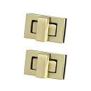uxcell 長方形の財布 ツイストロッククラッチクロージャー DIY製袋用 2セット ブラスブラス 32mm x 20mm
