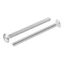 uxcell キャリッジボルト ラウンドヘッドスクエアネック 8 mm-18x4-13 mm 304ステンレス鋼 5個入り(4)