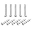 uxcell フラットヘッド機械ねじ プラス 304ステンレス鋼 ボルト 1/4-20x44.5 mm 10個