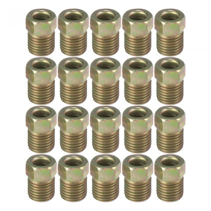 X AUTOHAUX ブレーキラインナットフィッティング 4.8 mm鋼製ブレーキラインチューブ用 車用 9.5 mm-24..