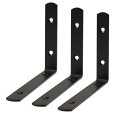 uxcell アングルブラケット アングル ブラケット ステンレス鋼 ブラック ジョイント ブレース ファスナー L形 右 アングル ブラケット コーナー プロ...