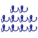 uxcell ウォールフック 10個セット - 亜鉛合金製のダブルプロングレトロフック タオル コート バックパック 洋服 スカーフ キーズ 帽子 カップなどを...