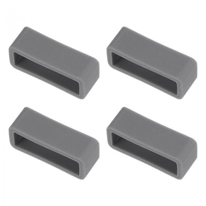 uxcell 時計バンドストラップループ ゴム 交換用ファスナーリング シリコーン時計ホルダーキーパー 20m..