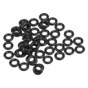 Partuto 50個セット 3 mm内径×1.5mm断面厚の汎用カーオリングシールガスケット - 車両 - 蛇口修理 トラ ック SUV トレーラーチューブシール 防水 - NBRゴム ブラ ック