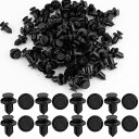 uxcell リテーナークリップ プラスチックドライブリベット フラップバンパーフェンダプッシュクリップ 10mm穴 100