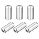 uxcell メタル靴紐バックル アルミニウム 8 x18 mm タイターンバックルなし グロッシーシルバートーン 6個