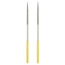 uxcell ダイヤモンドニードルファイル ラウンドタイプ ファイルハンドル ハンドツール メタル ウッド ストーン 大理石用 3 mm x 140 mm 2個