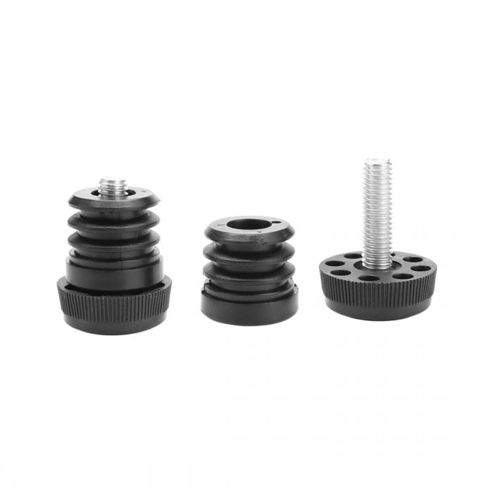 uxcell レベリングフィート 25mm 外径 ラウンド チューブインサート 家具 調節可能 レベラー 2 セット