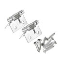 uxcell スプリング式ヒンジ 304ステンレス鋼 セルフクロージングヒンジ キャビネット用 25x19 mm 2個