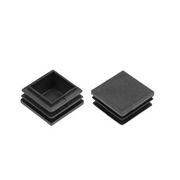 uxcell プラグエンドキャップ プラスチック 28mm x 28mm 正方形 家具 テーブル 椅子脚 4個