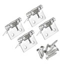 uxcell スプリング式ヒンジ 304ステンレス鋼 セルフクロージングヒンジ キャビネット用 25x19 mm 4個