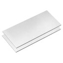 uxcell 6061 アルミニウムシート 2 個 100mm x 50mm 長方形アルミニウムプレート 3 mm 厚のフラットメタルストック 保護フィルム付き