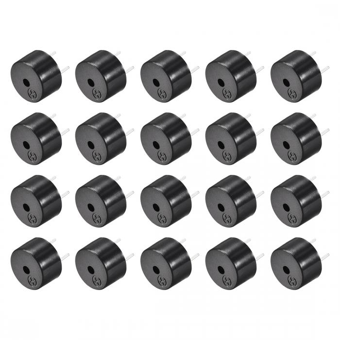 uxcell エレクトリックブザー アラーム用 ビープトーン プラスチック製 80dB 3V 20個入