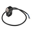 Motoforti オートバイのハンドルバースイッチ コントロールホーンスタートスイッチボタン ロック付き 赤いインジケーターライト DC 12V ハンドルバー...