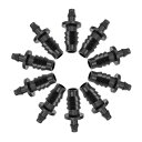 uxcell バーブドリップパイプコネクタ 4/7mm 8/12mm ホースフィッティングストレート 灌漑システム 10個入り(4)
