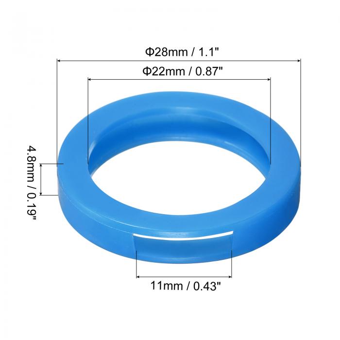 uxcell キープロテクター キーホルダー キーキャップカバー シリコンスリーブ キー識別 オフィス用家庭用 ブルー 28mm 10個入り 3